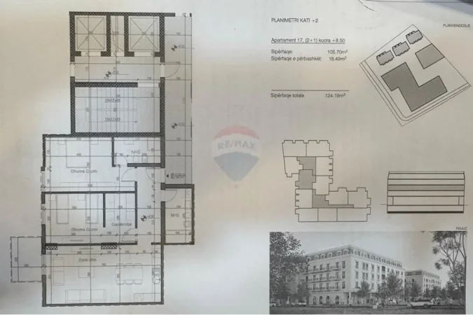 Tirane, shitet apartament 2+1+Ballkon , 124 m² 186.000 € 