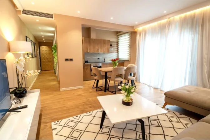 Tirane, jepet me qera apartament 2+1+Aneks+Ballkon Kati 8, 125 m² 1.400 € (Rr. Sami Frasheri / Kompleksi NOBIS)