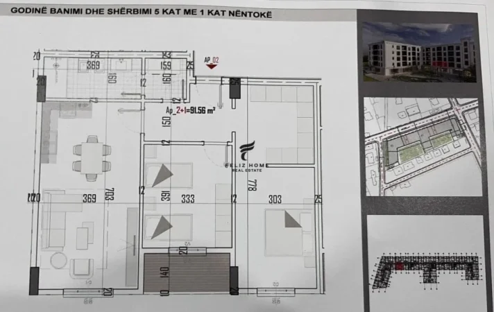 Tirane, shitet apartament 2+1 Kati 1, 107 m² 81.000 € (KAMEZ)