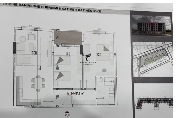 Tirane, shitet apartament 2+1+Ballkon Kati 4, 99 m² 75.000 € (KAMEZ)