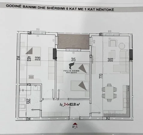 Tirane, shitet apartament 2+1+Ballkon Kati 2, 98 m² 74.000 € (KAMEZ)