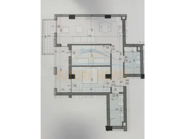 Tirane, shitet apartament 2+1+2 Kati 3, 110 m² 188.122 € (Don Bosko)