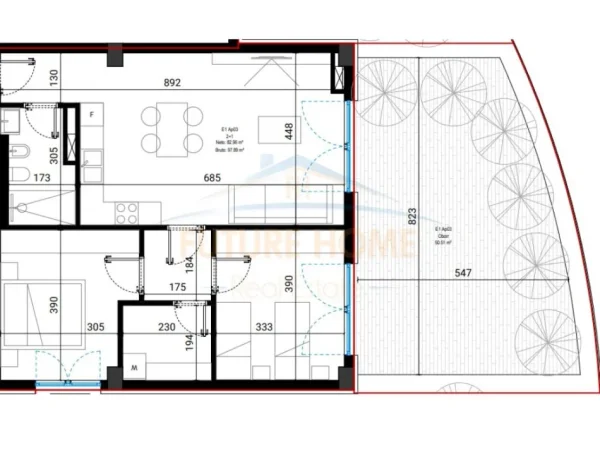 Dhermi - Palase, shitet apartament 3+1 Kati 3, 147 m² 488.208 € (San Torini 2 , Dhermi)