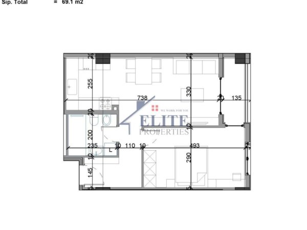 Tirane, shitet apartament 1+1+Ballkon Kati 3, 69 m² 117.470 € (Viva Residence)
