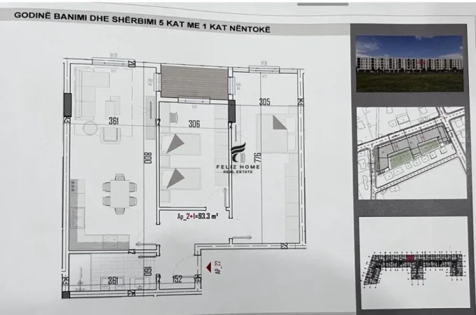 Tirane, shitet apartament 2+1+Ballkon Kati 3, 109 m² 82.500 € (KAMEZ)