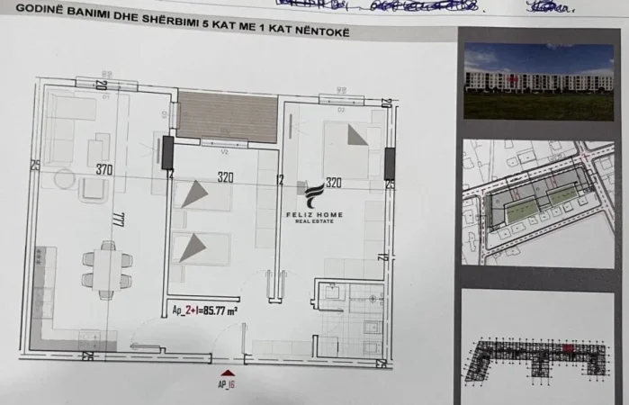 Tirane, shitet apartament 2+1+Ballkon Kati 3, 100 m² 75.600 € (KAMEZ)