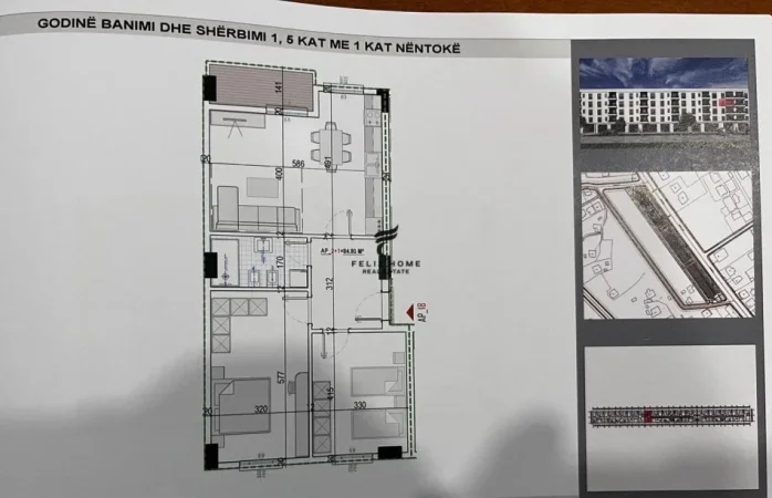 Tirane, shitet apartament 2+1+Ballkon Kati 3, 98 m² 75.000 € (KAMEZ)