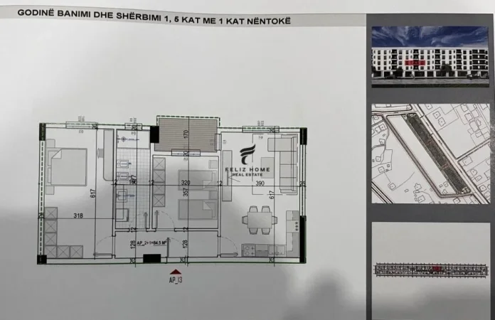 Tirane, shitet apartament 2+1+Ballkon Kati 2, 98 m² 74.000 € (KAMEZ)