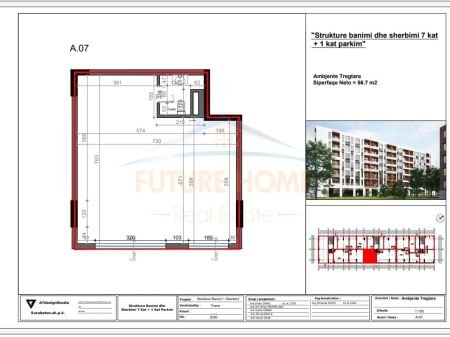 Tirane, shitet ambjent biznesi Kati 0, 57 m² 141.500 Euro (Dogana)