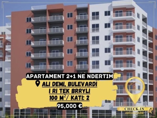 Tirane, shitet apartament 2+1+BLK Kati 2, 100 m² 95.000 Euro (Ali Demi)