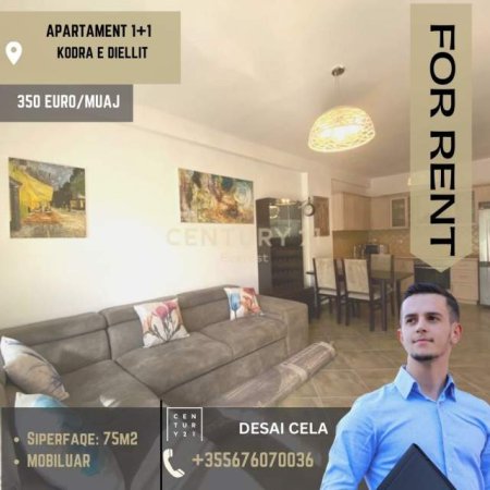 Tirane, jepet me qera apartament 1+1+BLK Kati 5, 75 m² 350 Euro (Kristal Center)