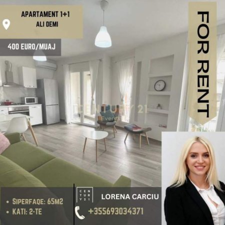 Tirane, jepet me qera apartament 1+1+BLK Kati 2, 65 m² 400 Euro (Ali Dem)