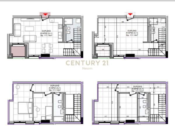 Tirane, shes apartament duplex Dublex Kati 2, 132 m² 303.600 € (Bulevardi i Ri)