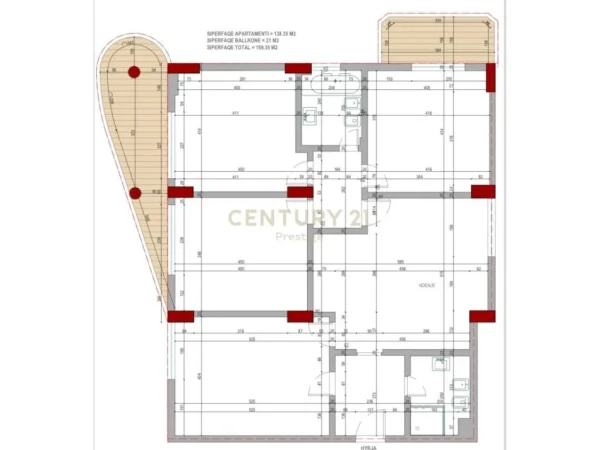 Tirane, jepet me qera zyre Kati 4, 156 m² 900 € (Asim vokshi)
