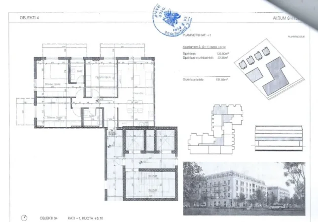 Tirane, shitet apartament 3+1+Ballkon Kati 1, 151 m² 235.383 € (Sauk i Vjeter)