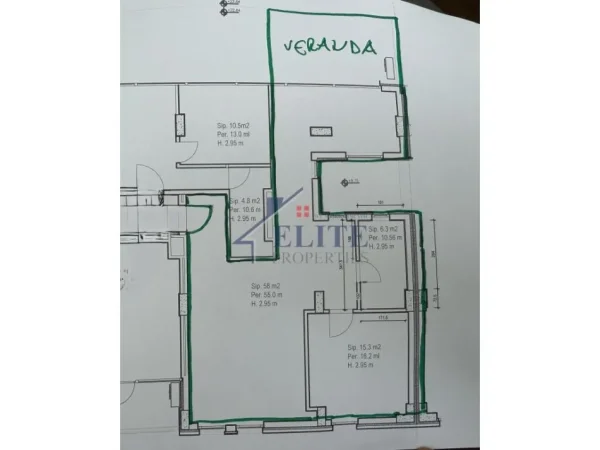Tirane, shitet apartament 2+1+Ballkon Kati 6, 107 m² 151.340 € (Rruga Dine Hoxha)