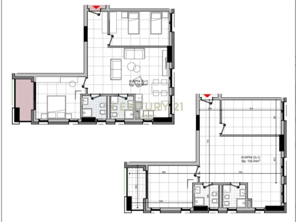 Tirane, shitet apartament 1+1+Ballkon Kati 2, 122 m² 280.000 € (Neom109067)