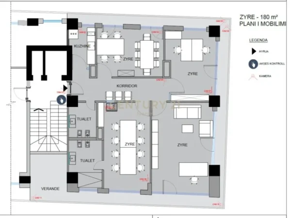 Tirane, jap me qera zyre Kati 2, 180 m² 1.800 € (liqeni tiranes)