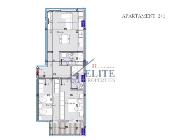 Tirane, shitet apartament 2+1+Ballkon Kati 1, 106 m² 159.450 € (Kthesa e Kamzes)