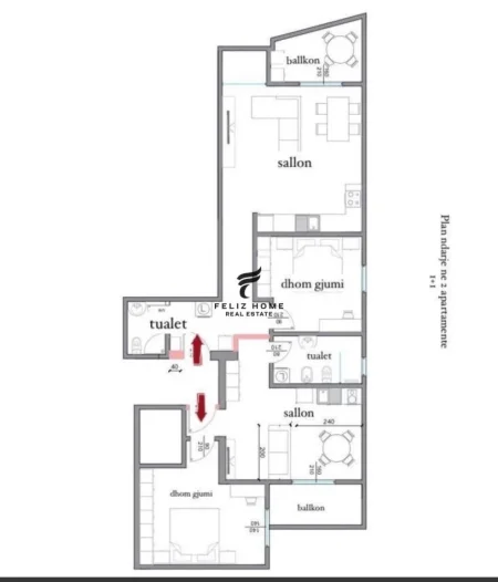 Vlore, shitet apartament 3+1+Ballkon Kati 4, 148 m² 310.000 € (VLORE)