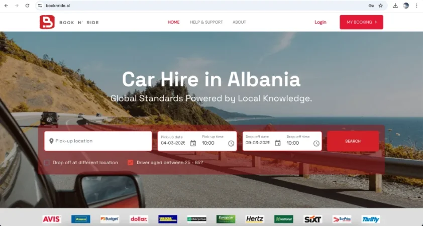 Book N Ride - Krahasoni dhe rezervoni ofertat më të mira për makina me qira!