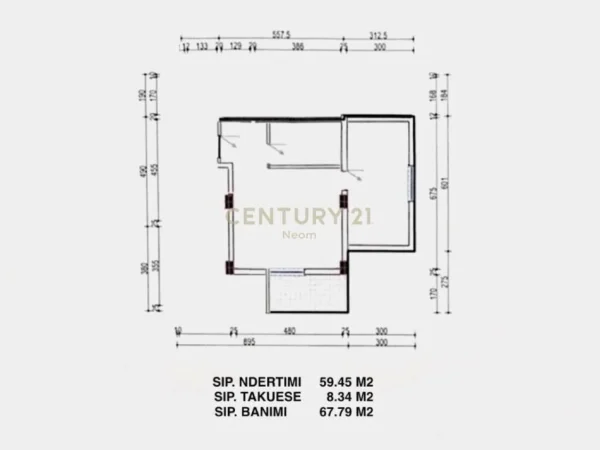 Tirane, shes apartament 1+1 , 68 m² 125.000 € (Kodra e Diellit)