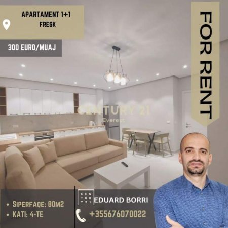 Tirane, jepet me qera apartament 1+1+BLK Kati 4, 80 m² 300 Euro (Fresk)