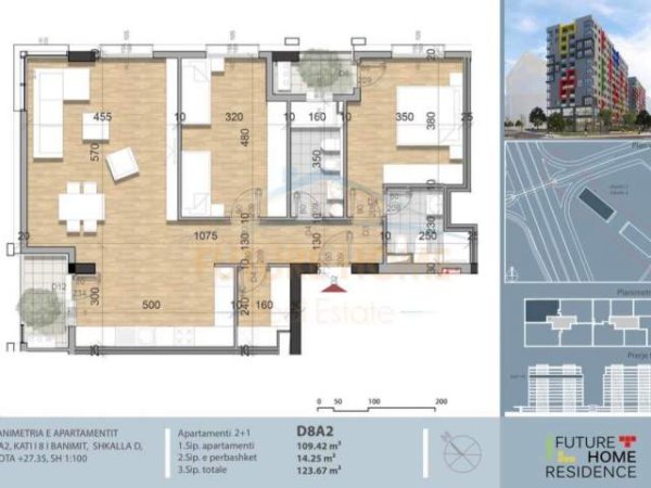 Tirane, jap me qera apartament 2+1+BLK Kati 3, 124 m² 630 Euro (rruga teodor keko)