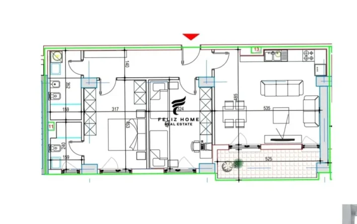 Tirane, shitet apartament 2+1+Ballkon Kati 5, 113 m² 288.500 € (21 DHJETORI)