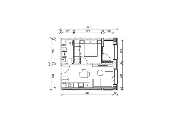 Tirane, shitet apartament 1+1+Ballkon , 70.000 € (Ali Dem)