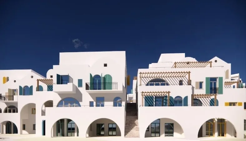 Dhermi - Palase, shitet apartament 1+1 Kati 1, 190.000 € (Santorini Residence)