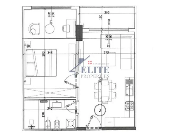 Golem, shitet apartament 1+1+Ballkon Kati 4, 73 m² 87.984 € (Golem)