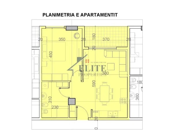 Tirane, shitet apartament 1+1+Ballkon Kati 1, 70 m² 73.511 € (Paskuqan)