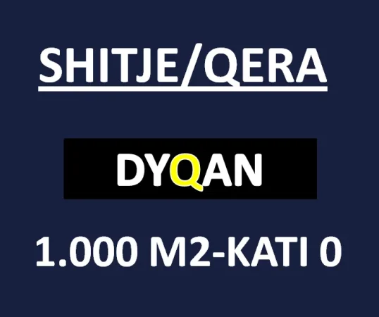 Shqiperi, JEPET ME QERA DYQAN ME SIPERFAQE  , 1.000 m² -KATI 0 UNAZA E RE-RR.KRYESORE