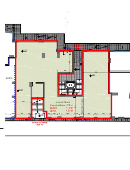 Tirane, jepet me qera ambjent biznesi Kati 0, 347m² 25€/m2 (RRUGA HOXHA TASIM)