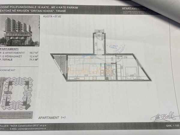 Tirane, shitet apartament 1+1+Aneks+Ballkon Kati 4, 71 m² 135.000 € (Zogu i Zi)