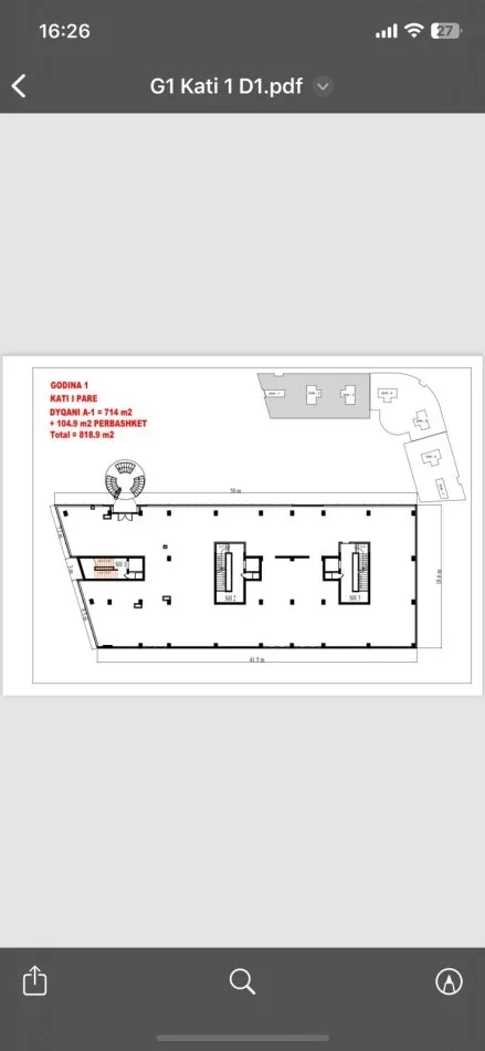 Tirane, jepet me qera zyre Kati 1, 819 m² 3.500 € (ASTIR)