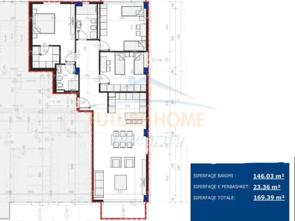 Tirane, shitet apartament 3+1 Kati 5, 169 m² 330.000 € (Kopshti Zoologjik)