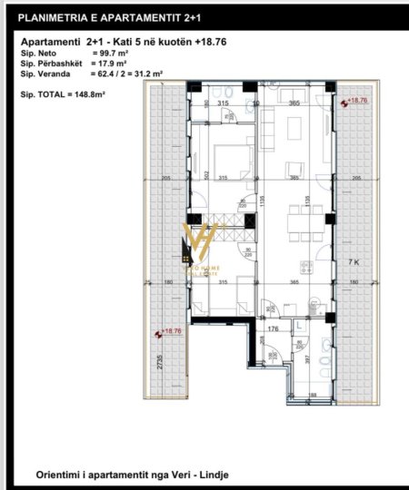 Tirane, shitet apartament 2+1+Ballkon Kati 5, 148 m² 283.530 € (RRUGA DRITAN HOXHA)