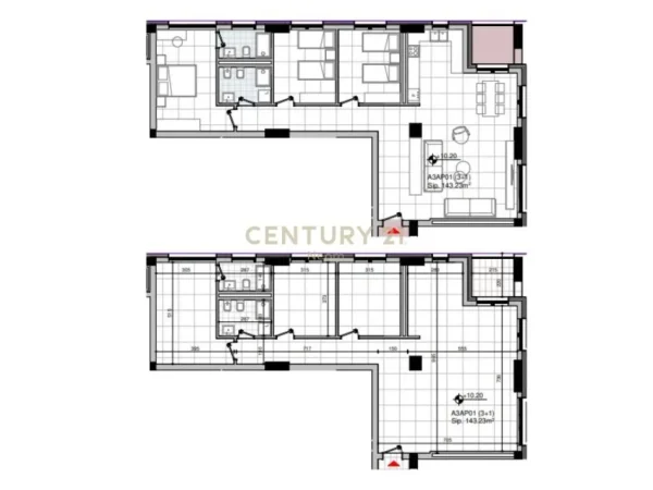 Tirane, shitet apartament 3+1+Aneks+Ballkon Kati 2, 170 m² 391.300 € (Neom109372)