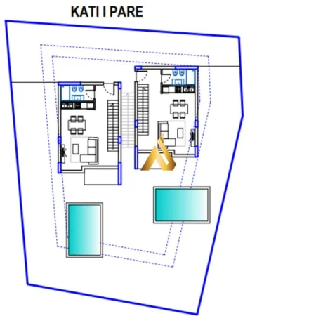 Shqiperi, shitet Vile 3 kateshe me pishine  300 m² (borsh)
