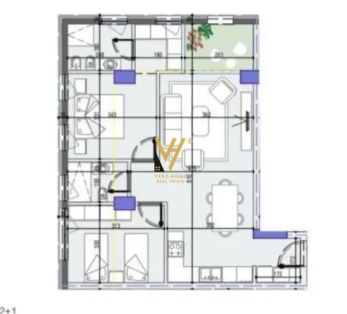 Tirane, shitet apartament 2+1+Ballkon Kati 12, 107 m² 259.500 € (KOMUNA E PARISIT)