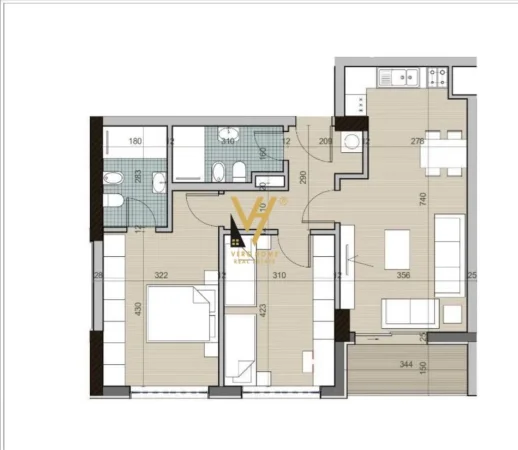 Tirane, shitet apartament 2+1+Ballkon Kati 3, 104 m² 114.000 € (UNIVERS CITY)