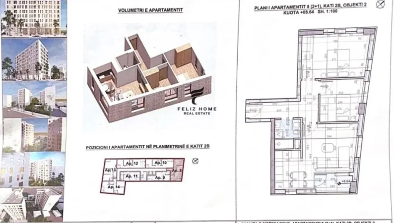 Tirane, shitet apartament 2+1+Ballkon Kati 2, 85 m² 115.000 € (YZBERISHT)