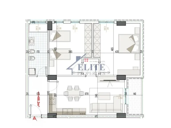Tirane, shitet apartament 2+1+Ballkon Kati 4, 103 m² 102.780 € (Paskuqan)