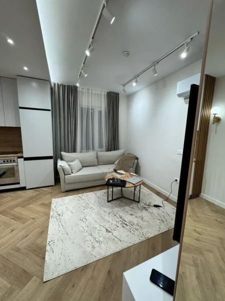 Tirane, jepet me qera apartament 1+1+Ballkon Kati 1, 55 m² 450 € (rruga 5 Maj)