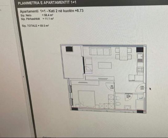 Tirane, shitet apartament 1+1+BLK Kati 2, 69 m² 77.000 Euro (Rruga Dritan Hoxha)