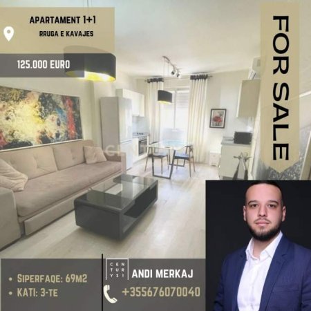 Tirane, shitet apartament 1+1+BLK Kati 3, 69 m² 125.000 Euro (Rruga e Kavajes)