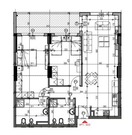 Tirane, shitet apartament 2+1+BLK Kati 6, 124 m² 121.902 Euro (Oxhaku)