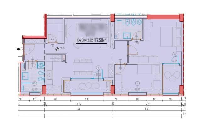 Tirane, shitet Kati 3, 117 m² 108.100 Euro (Kthesa e Kamzes)